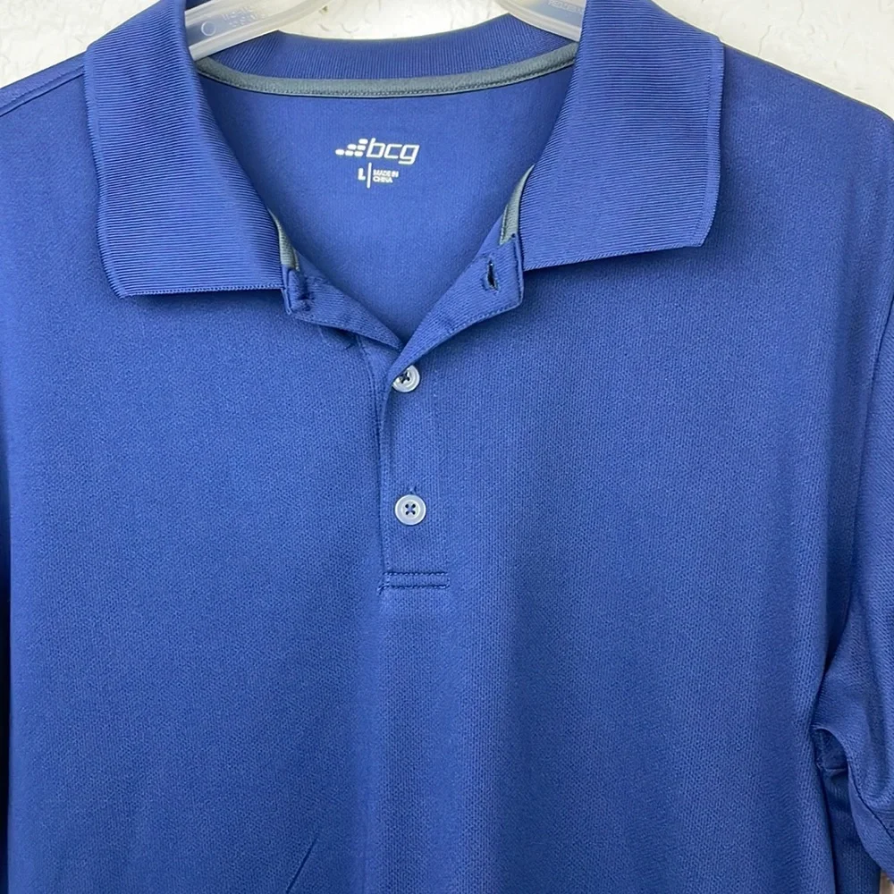 BCG men’s navy blue polo athletic/golf shirt - Picture 3 of 6